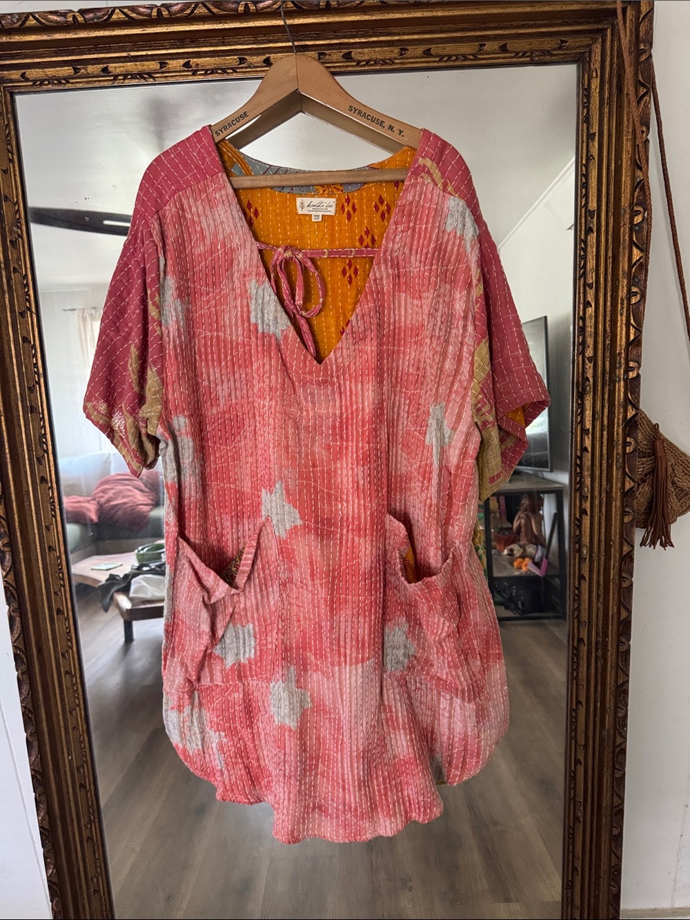 Kantha Bae Tunic in Coral Pink